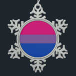 Biseksuele vlag tin sneeuwvlok ornament<br><div class="desc">Show van je trots in stijl.</div>