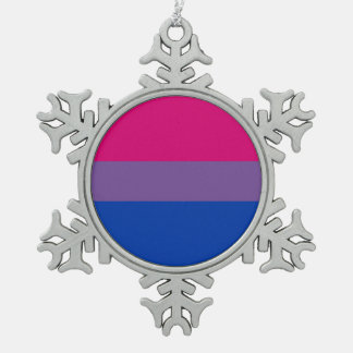 Biseksuele vlag tin sneeuwvlok ornament