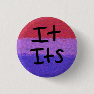 Biseksuele vlag voornaamwoorden speld het/zijn ronde button 3,2 cm