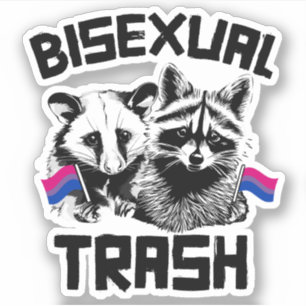 Biseksuele vuilniswasbeer en buidelrat sticker