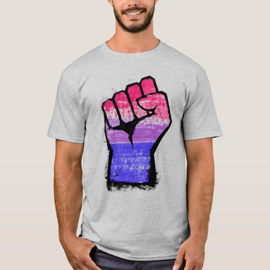Biseksuele Vuist Pride T-shirt (Voorkant)