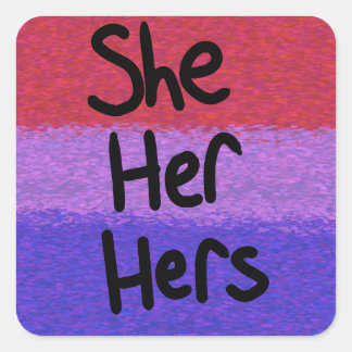 Biseksuele zij/haar voornaamwoorden sticker