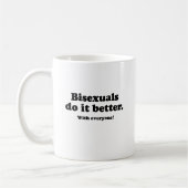 Biseksuelen doen het beter koffiemok (Links)