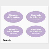BISEKSUELEN DOEN HET BETER OVALE STICKER (Vel)
