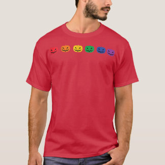 Biseual Pride Bi Halloween Pumpkin Bioween LGBT  T-shirt