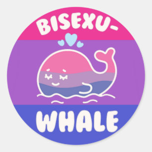 Bisexu-walvis Ronde Sticker
