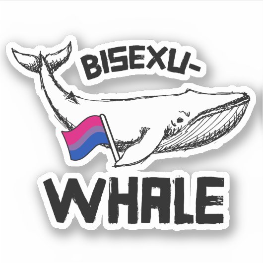 Bisexu-whale Bisexuwhale Sticker (Voorkant)
