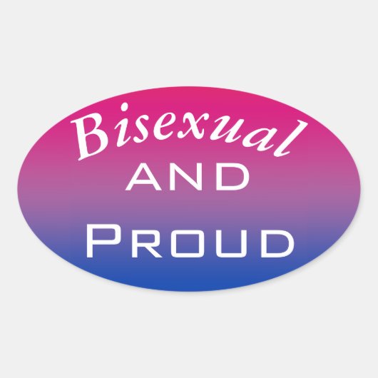 Bisexual and Proud  Ovale Sticker (Voorkant)
