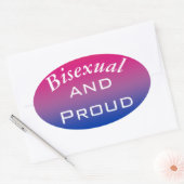 Bisexual and Proud  Ovale Sticker (Envelop)