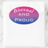 Bisexual and Proud  Ovale Sticker (Tas)