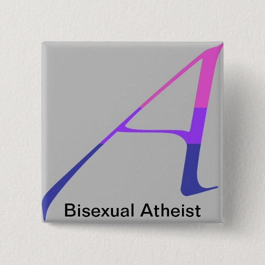 Bisexual Atheist Pin Vierkante Button 5,1 Cm (Voorkant)