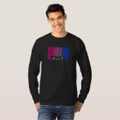 Bisexual Barcode Pride Ally Queer Aesthetische Lgb T-shirt (Voorkant volledig)