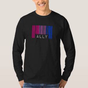 Bisexual Barcode Pride Ally Queer Aesthetische Lgb T-shirt