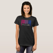 Bisexual Barcode Pride Chicago Illinois Queer Aest T-shirt (Voorkant volledig)