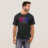 Bisexual Barcode Pride Chicago Illinois Queer Aest T-shirt (Voorkant volledig)