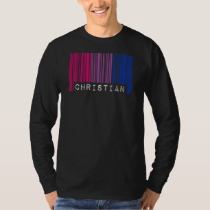 Bisexual Barcode Pride Christelijk Queer Aesthetis T-shirt