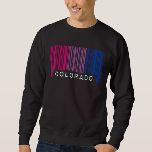 Bisexual Barcode Pride Colorado Queer Aesthetic LG Trui (Voorkant)