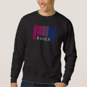 Bisexual Barcode Pride Gamer Nerd Queer Aesthetisc Trui (Voorkant)