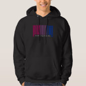 Bisexual Barcode Pride Washington DC Queer Aesthet Hoodie (Voorkant)