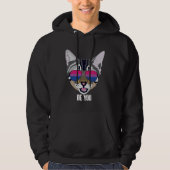 Bisexual Be You Bi Pride Cat Hoodie (Voorkant)