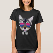 Bisexual Be You Bi Pride Cat T-shirt (Voorkant)