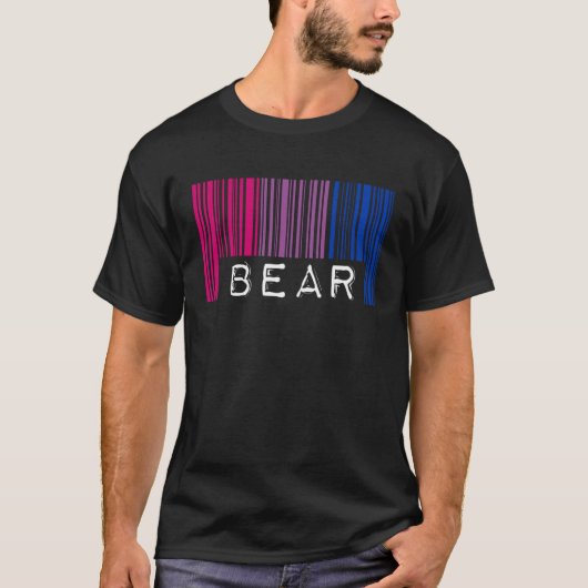 Bisexual Bear Barcode Cute and Chubby Bisexual Pri T-shirt (Voorkant)
