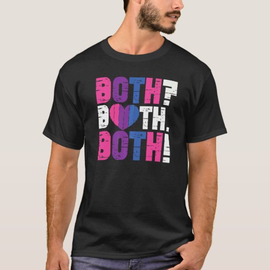 Bisexual Bi Pride Flag allebei beide 1 T-shirt (Voorkant)