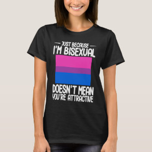 Bisexual Bi Pride Flag alleen omdat ik biseksueel T-shirt