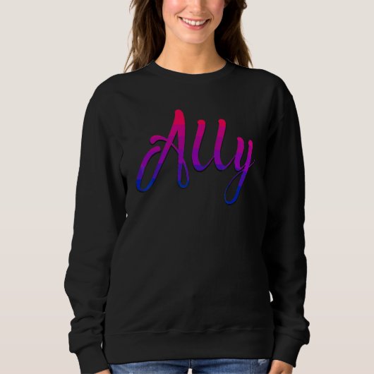Bisexual Bi Pride Flag Ally Trui (Voorkant)