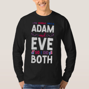 Bisexual bi Pride Flag Bijbel zegt: Adam en de bij T-shirt