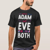 Bisexual bi Pride Flag Bijbel zegt: Adam en de bij T-shirt (Voorkant)