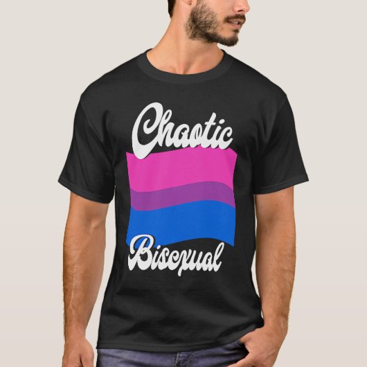 Bisexual Bi Pride Flag Chaotic Bisexual T-shirt (Voorkant)