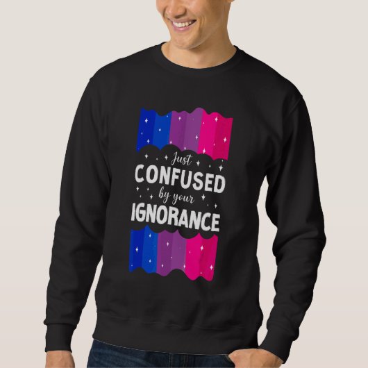 Bisexual Bi Pride Flag die net verward is door je Trui (Voorkant)