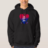 Bisexual Bi Pride Flag Heart Hoodie (Voorkant)