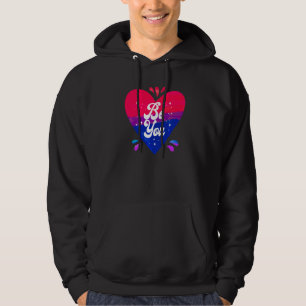 Bisexual Bi Pride Flag Heart Hoodie
