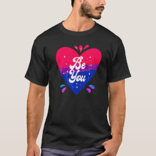 Bisexual Bi Pride Flag Heart T-shirt