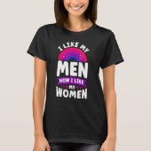 Bisexual Bi Pride Flag Ik hou van mijn Mannen hoe  T-shirt (Voorkant)
