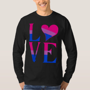 Bisexual Bi Pride Flag Love Support Mannen Vrouwel T-shirt