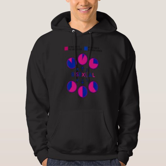 Bisexual Bi Pride Flag Pie Chart Attractie To The Hoodie (Voorkant)