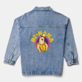 Bisexual Bi Pride Flag Pun Banana Bi Nana Denim Jacket (Achterkant)