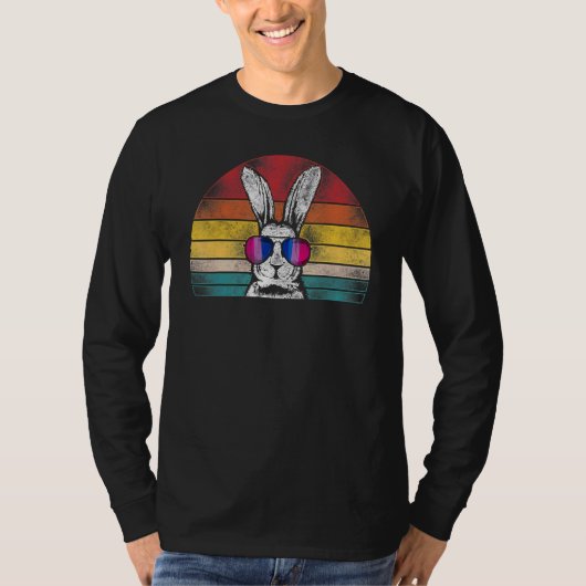 Bisexual Bi Pride Flag Rabbit Bunny Sun Glasses T-shirt (Voorkant)