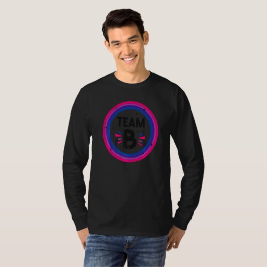 Bisexual Bi Pride Flag Team B T-shirt (Voorkant volledig)