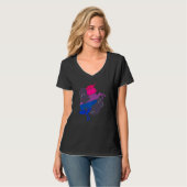 Bisexual Bi Pride Flag Unicorn T-shirt (Voorkant volledig)