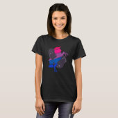 Bisexual Bi Pride Flag Unicorn T-shirt (Voorkant volledig)