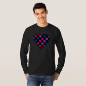 Bisexual Bi Pride Subtle Valentine's Day LGBTQ Hea T-shirt (Voorkant volledig)