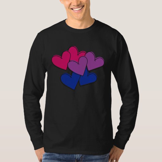 Bisexual Bi Pride Valentine's Day LGBTQ LGBT Subtl T-shirt (Voorkant)
