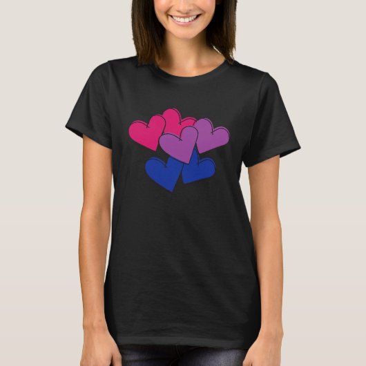 Bisexual Bi Pride Valentine's Day LGBTQ LGBT Subtl T-shirt (Voorkant)