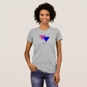 Bisexual Biangles Symbool  T-shirt vrouw (Voorkant volledig)