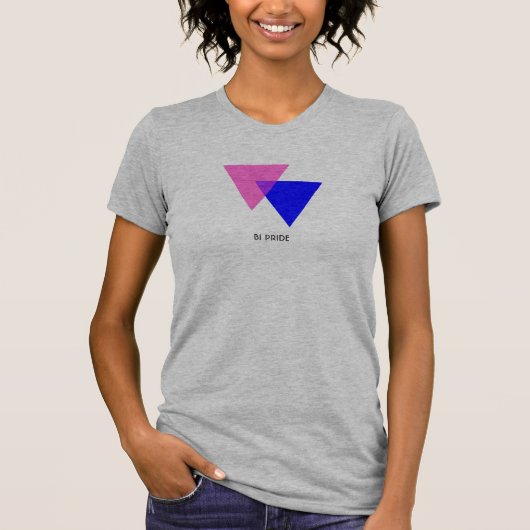 Bisexual Biangles Symbool  T-shirt vrouw (Voorkant)