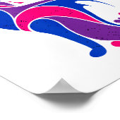 Bisexual Cat LGBT Ally Support Cat Lover Pride Mon Poster (Hoek)